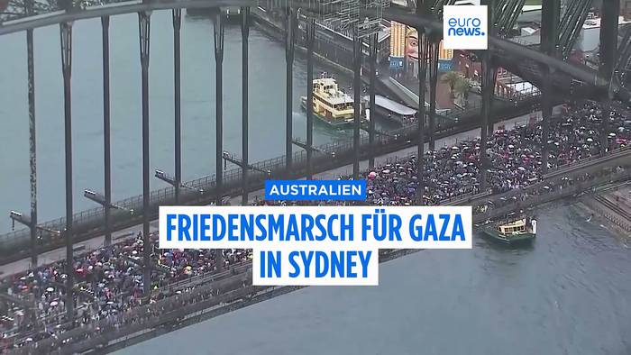 News video: Hilfe für Gaza: Zehntausende trotz strömenden Regens bei Pro-Palästina-Protest in Sydney