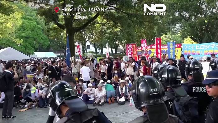Video: Hunderte protestieren gegen Atomwaffen bei Zeremonie in Hiroshima