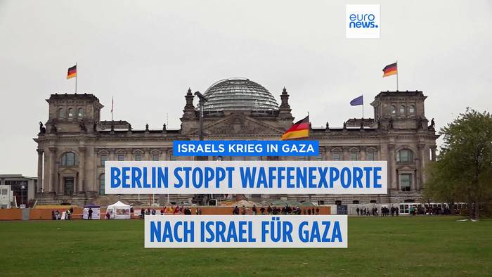 News video: Bundesregierung stoppt Waffenlieferungen an Israel für Einsatz im Gazastreifen