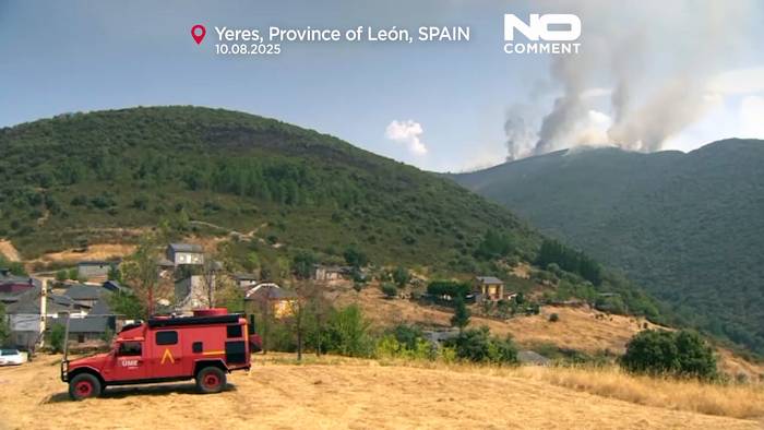 Video: Winde und Hitze verstärken Waldbrände in der Provinz León