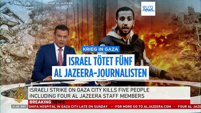 News video: Israel tötet 5 Al-Jazeera-Journalisten bei Angriff auf Gaza-Stadt