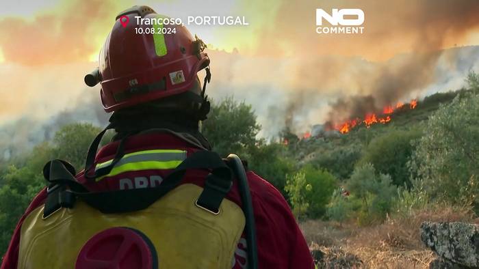 News video: SEHEN: Waldbrände bedrohen Dörfer in Portugal bei extremer Hitze