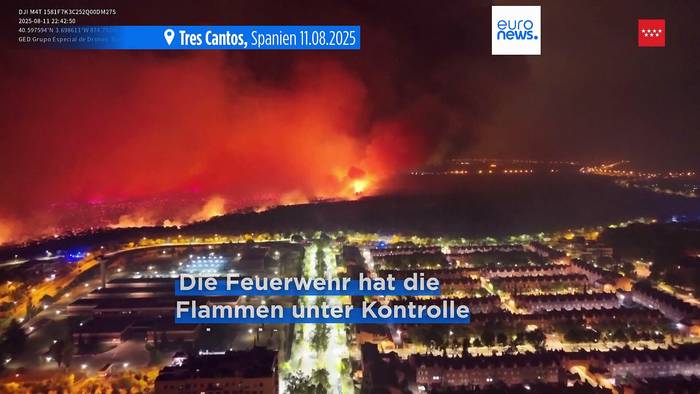 Video: Brand in der Nähe von Madrid: Ein Mann kommt ums Leben