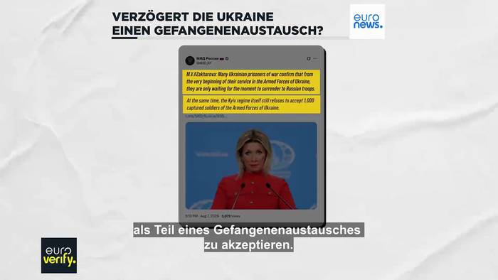 News video: Verzögert die Ukraine einen geplanten Gefangenenaustausch mit Russland?