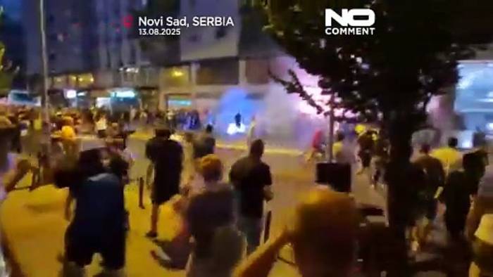 News video: Zweite Nacht der Unruhen: Proteste in Serbien eskalieren