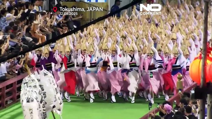 Video: Awa Odori-Festival in Japan mit nächtlichen So-Odori-Aufführungen