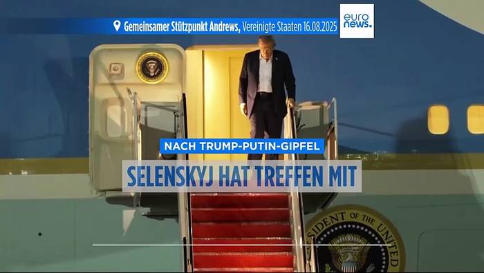 News video: Nach Trump-Putin-Gipfel: Selenskyj kündigt Treffen mit Trump im Weißen Haus für Montag an