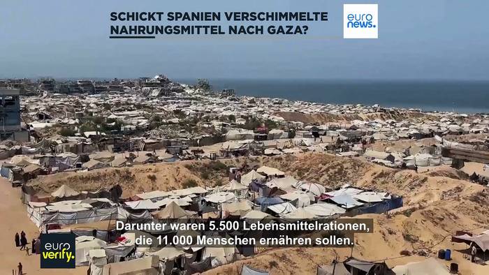 News video: Schickt Spanien verschimmelte Nachrungsmittel und Schweinefleisch nach Gaza?