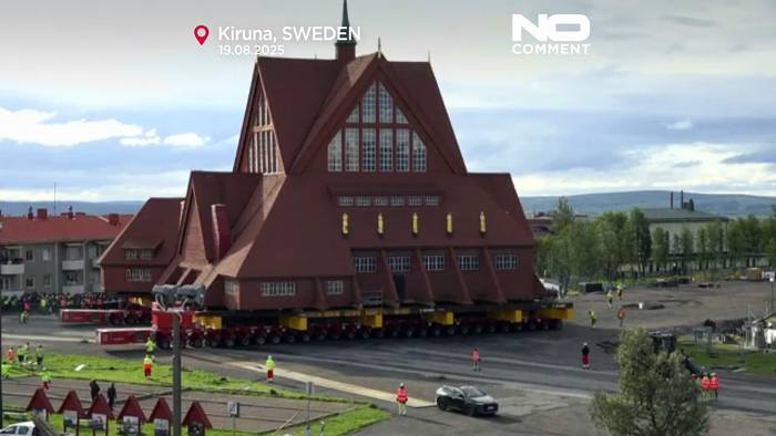 News video: Historische Kirche von Kiruna in Schweden wird um fünf Kilometer verlegt