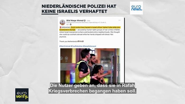 Video: Hat die niederländische Polizei Israelis wegen Kriegsverbrechen verhaftet?
