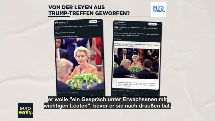 Video: Wurde von der Leyen aus dem Treffen mit Trump geworfen?