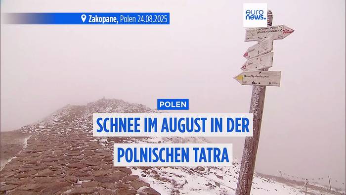 News video: Polen: Schnee im August auf dem Kasprowy Wierch