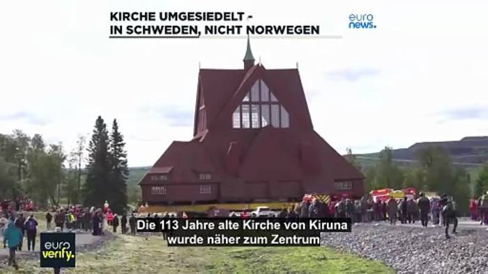 Video: Keine KI: Video zeigt Kirche, die in Schweden - nicht in Norwegen - umgesiedelt wird
