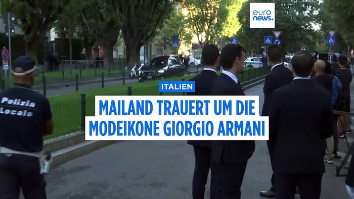 News video: Letzter Abschied von Giorgio Armani: Hunderte trauern in Mailand