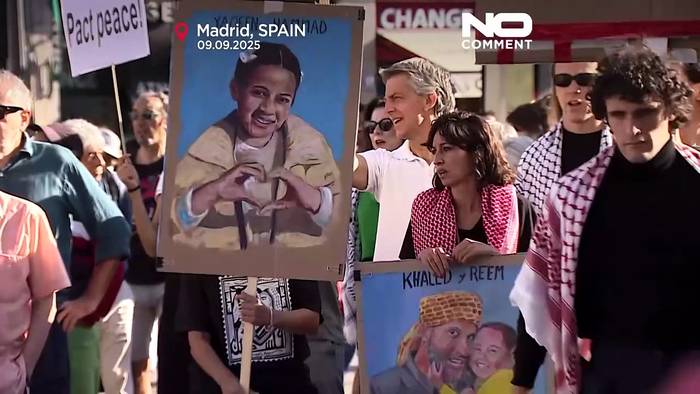 Video: Demonstranten in Spanien fordern vollständiges Waffenembargo gegen Israel