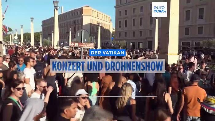 News video: Drohnen-Show über dem Vatikan: Tausende Besucher beim Konzert mit Bocelli und Pharrell Williams