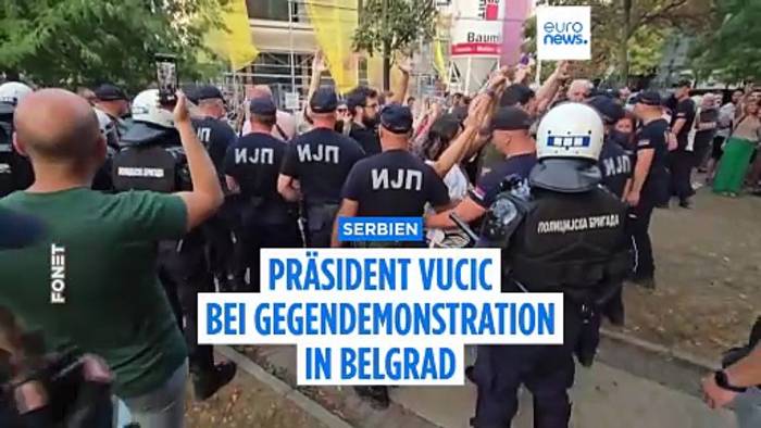 Video: Proteste gegen und für Aleksandar Vučić  in Serbien - in Belgrad macht der Präsident selbst mit