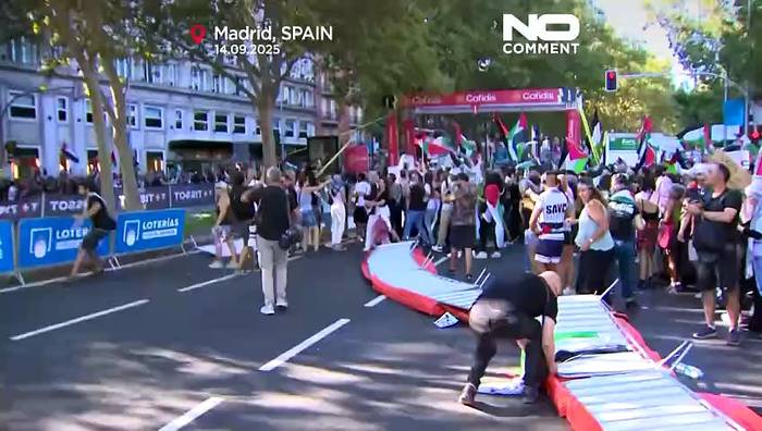 News video: Pro-palästinensische Demonstranten stoppen das Finale der Vuelta a España in Madrid