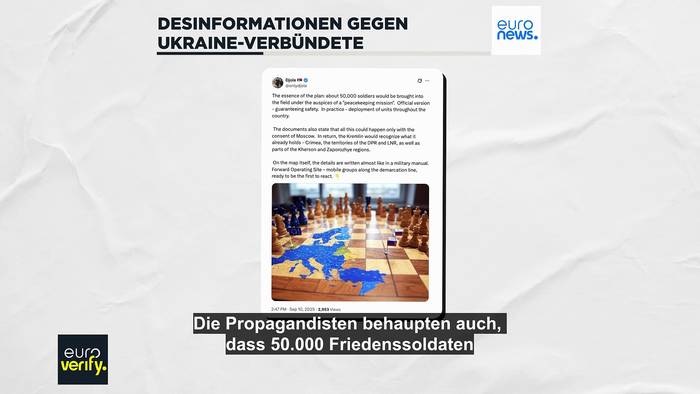 News video: Desinformation aus Russland: Verbündete der Ukraine wollen das Land angeblich unter sich aufteilen
