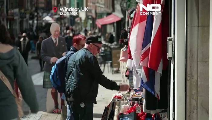 Video: US-Flaggen säumen Windsors Straßen vor Trumps Staatsbesuch