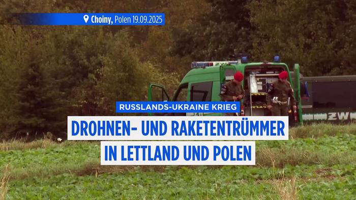 News video: Drohnen- und Raketentrümmer in Lettland und Polen gefunden