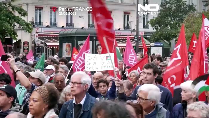 Video: Tausende marschieren in Paris für Anerkennung des Palästinenserstaates