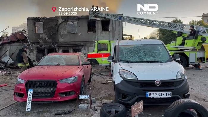 News video: Russische Luftangriffe töten drei und verletzen zwei in Saporischschja