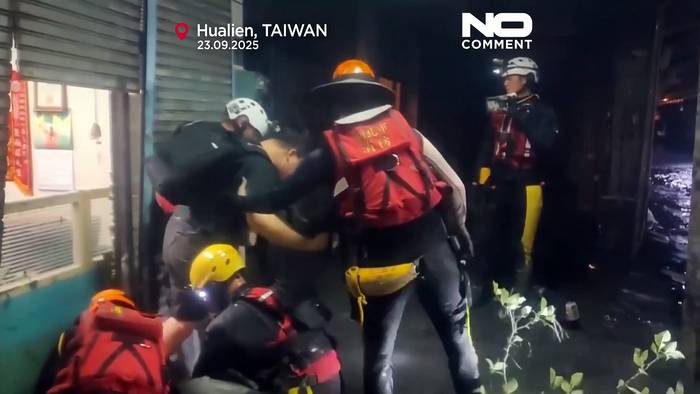 News video: Mindestens 15 Tote durch tödliche Überschwemmungen nach Taifun in Taiwan