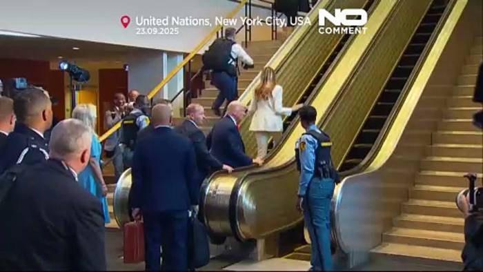 News video: Trumps UN-Besuch von defekter Rolltreppe und Teleprompter-Panne geprägt