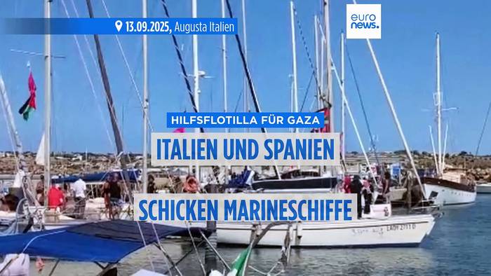 News video: Spanien schickt wie Italien Marineschiff zur Unterstützung der Gaza-Hilfsflotte