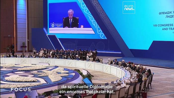 News video: Astana ist Gastgeber des 8. Kongresses weltweiter Religionsführer mit Aufrufen zu Frieden und Dialog