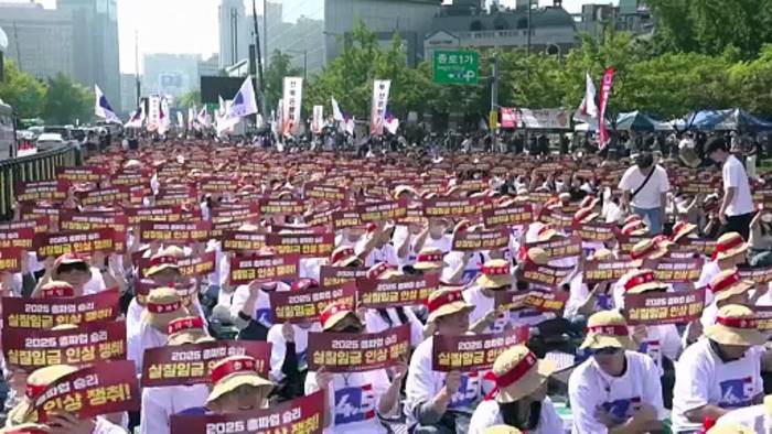 News video: Finanzarbeiter in Südkorea streiken erstmals seit drei Jahren