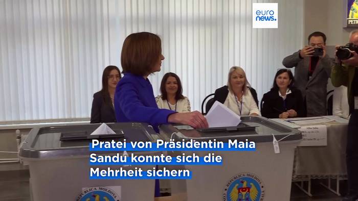 News video: Republik Moldau: Pro-EU-Partei hat bei Parlamentswahlen Mehrheit verteidigt
