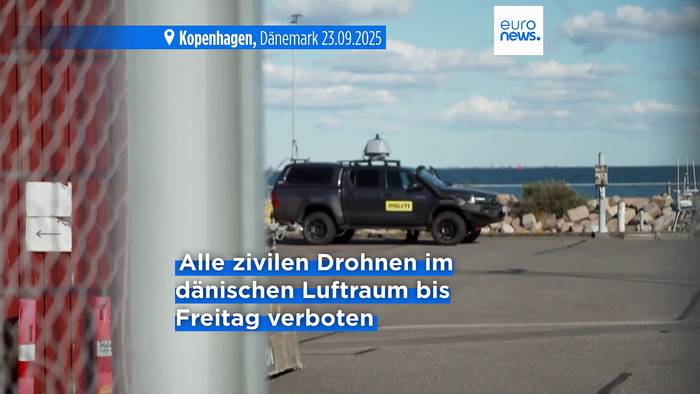 News video: Vor EU-Gipfel in Kopenhagen: Dänemark verbietet alle zivilen Drohnenflüge