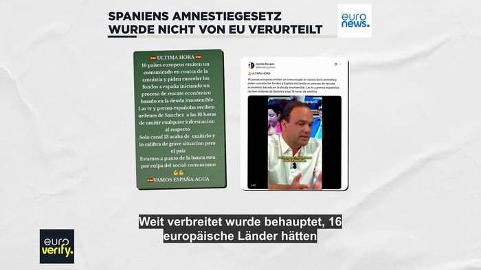 Video: Faktencheck: Haben 16 Länder und die EU Spaniens Amnestiegesetz verurteilt?