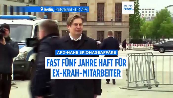News video: AfD-nahe Spionageaffäre - Fast fünf Jahre Haft für Ex-Krah-Mitarbeiter