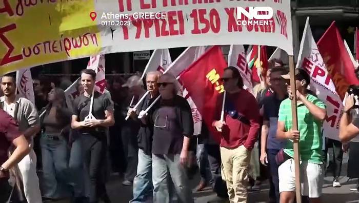 News video: Athen durch Generalstreik gegen neue Arbeitsgesetze gelähmt
