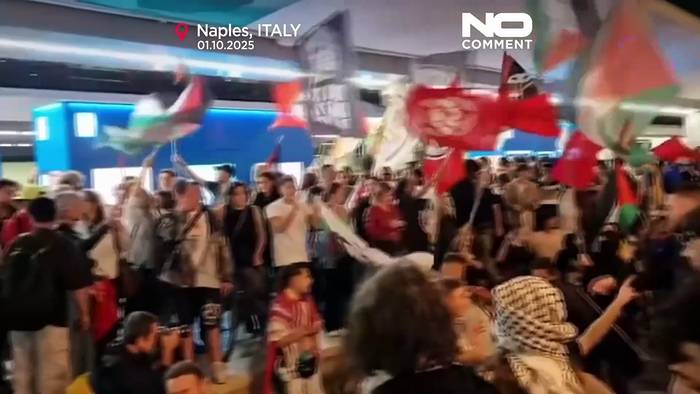 News video: Tausende protestieren in italienischen Städten nach Israels Abfangen von Gaza-Flottille