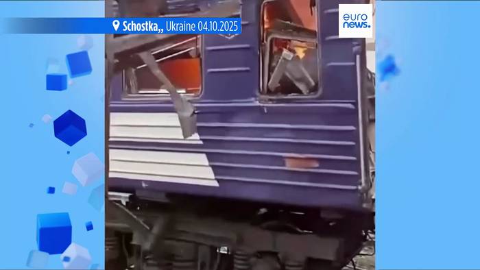 Video: Russischer Angriff auf Personenzug in der Ukraine - Mindestens 30 verletzte