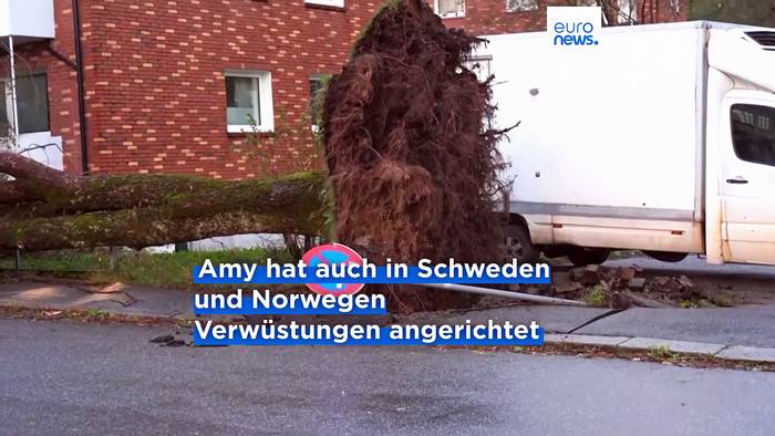 News video: Sturm Amy wütet über Europa - mindestens drei Menschen sterben