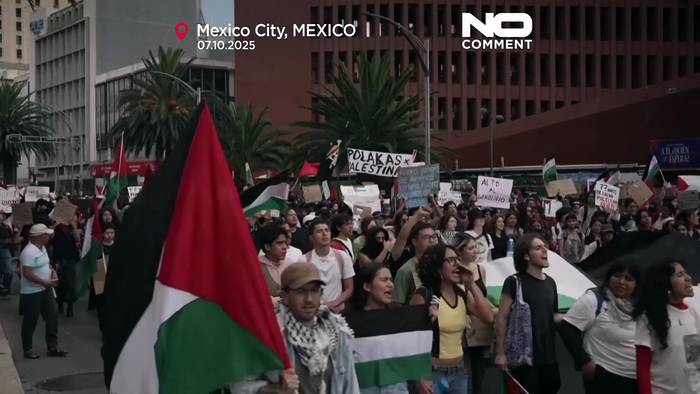 Video: Hunderte marschieren in Mexiko-Stadt und fordern ein Ende des Krieges in Gaza