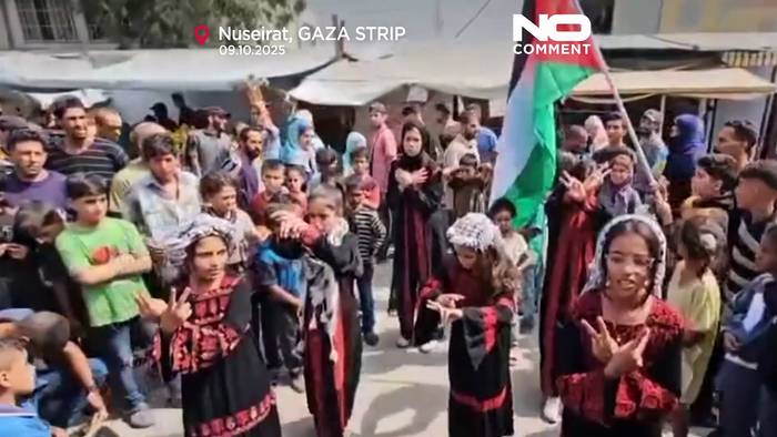 Video: Palästinenser feiern in Gaza nach Inkrafttreten des Waffenstillstands