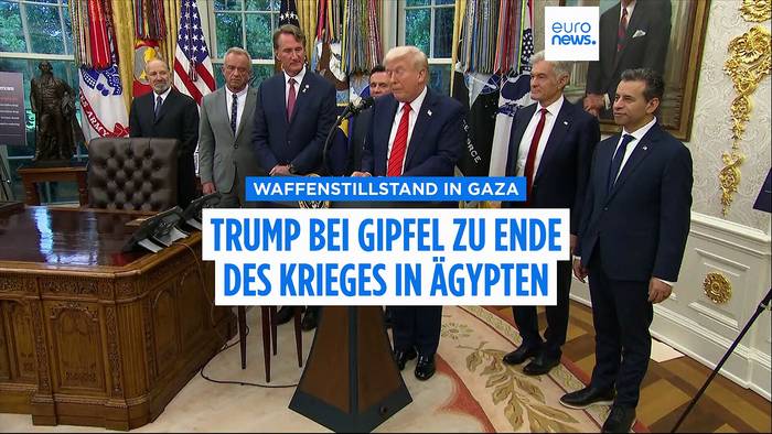 News video: Gaza-Gipfel in Ägypten: US-Präsident Donald Trump reist in den Nahen Osten