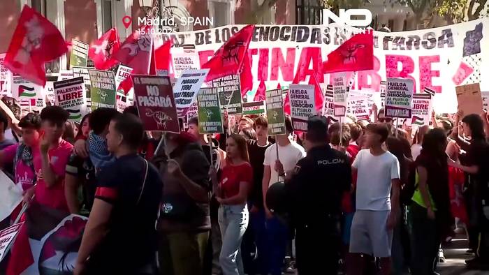 Video: Spanien hält landesweiten Streik aus Solidarität mit Palästinensern ab