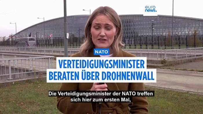 News video: Was tun gegen Drohnen-Angriffe? NATO-Verteidigungsminister beraten in Brüssel über Drohnenwall