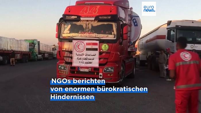News video: EU fordert Israel auf, Beschränkungen für Gaza-Hilfslieferungen aufzuheben