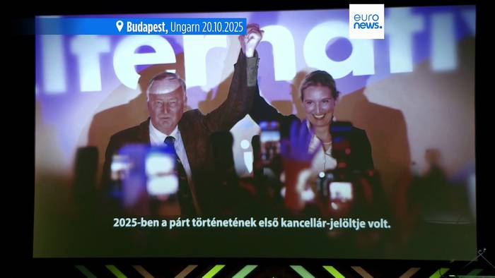 News video: AfD-Co-Vorsitzende Weidel fordert in Budapest freie Presse und Justiz