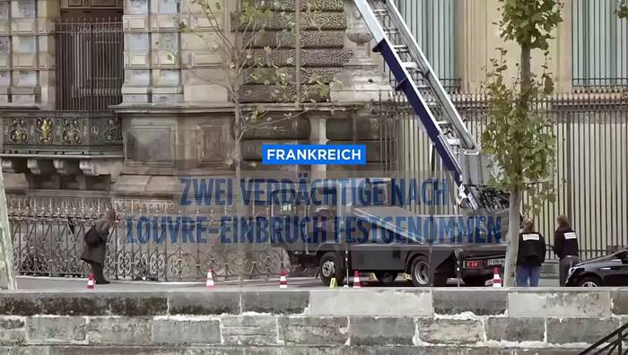 News video: Louvre-Raubüberfall: Zwei Verdächtige festgenommen