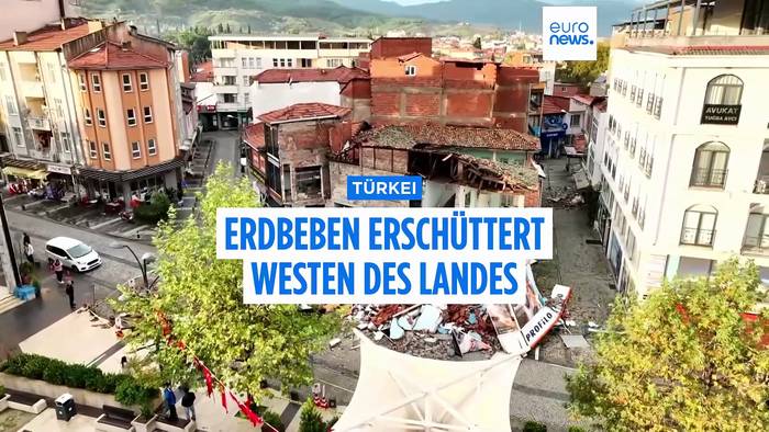 News video: Erdbeben der Stärke 6,1 erschüttert Westtürkei: Gebäude eingestürzt