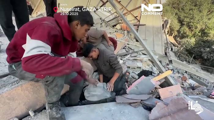 News video: Israels Luftangriffe treffen Gaza unter Vorwürfen des Waffenstillstandsbruchs